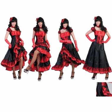 Carnavalsverkleedkleding cancan damesjurk tip