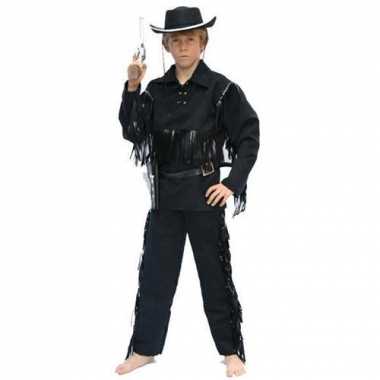 Cowboy verkleedkleding zwart kind tip