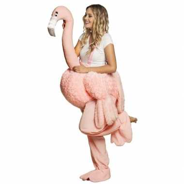Instap verkleedkleding flamingo volwassenen tip