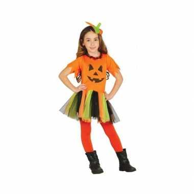 Kinder halloween verkleedkleding pompoen jurkje tip