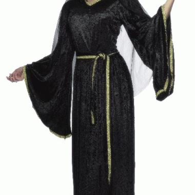 Middeleeuws carnavalsverkleedkleding zwart tip