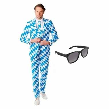 Verkleedkleding feest beierse print tuxedo/business suit 56 (3xl) her