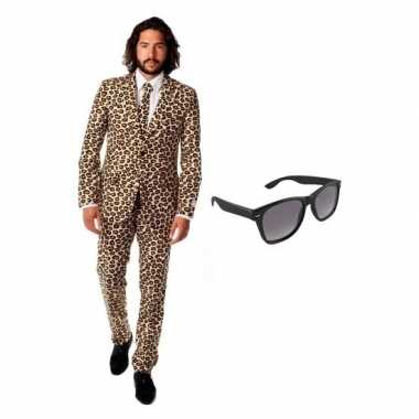 Verkleedkleding feest bruin tuxedo/business suit 56 (3xl) heren grati