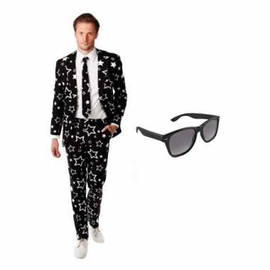 Verkleedkleding feest zwart tuxedo/business suit 46 (s) heren gratis