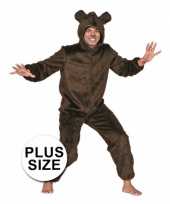 Big size beren verkleedkleding bruin