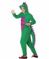 Dierenverkleedkleding groene draak verkleedverkleedkleding heren
