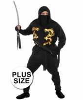 Grote maten ninja verkleedkleding heren