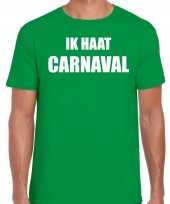 Ik haat carnaval verkleed t shirt verkleedkleding groen heren
