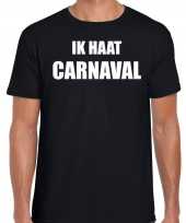 Ik haat carnaval verkleed t shirt verkleedkleding zwart heren