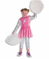 Kind cheerleader verkleedkleding roze