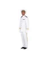 Marine officier kapitein verkleedkleding wit