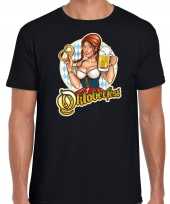 Oktoberfest bierfeest drank fun t-shirt verkleedkleding zwart heren