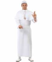 Paus verkleedkleding wit 4 delig