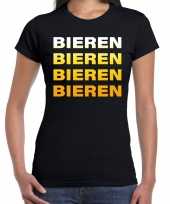 Verkleedkleding bieren bieren bieren bieren t-shirt zwart dames