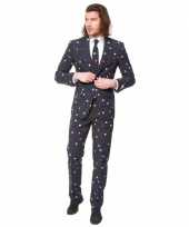 Verkleedkleding business suit pac man print
