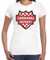 Verkleedkleding carnaval verkleed t shirt brabant wit voor dames