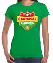 Verkleedkleding carnaval verkleed t shirt limburg groen dames