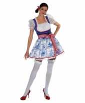 Verkleedkleding delfts blauw jurkje dames