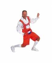 Verkleedkleding heren tiroler broek oranje