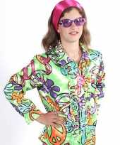 Verkleedkleding hippie peace bloesjes kind