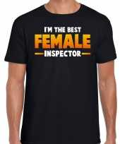 Verkleedkleding im the best female inspector t shirt zwart heren
