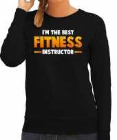 Verkleedkleding im the best fitness instructor sweater zwart dames