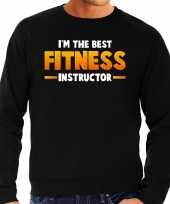 Verkleedkleding im the best fitness instructor sweater zwart heren