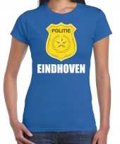Verkleedkleding politie embleem eindhoven carnaval verkleed t-shirt blauw dames