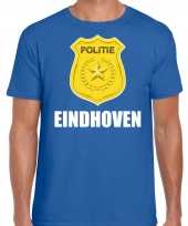 Verkleedkleding politie embleem eindhoven carnaval verkleed t-shirt blauw heren