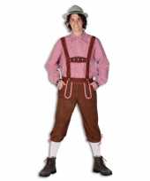 Verkleedkleding tiroler bruine broek mannen