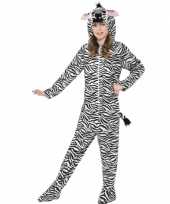 Verkleedkleding zebra onesie kind